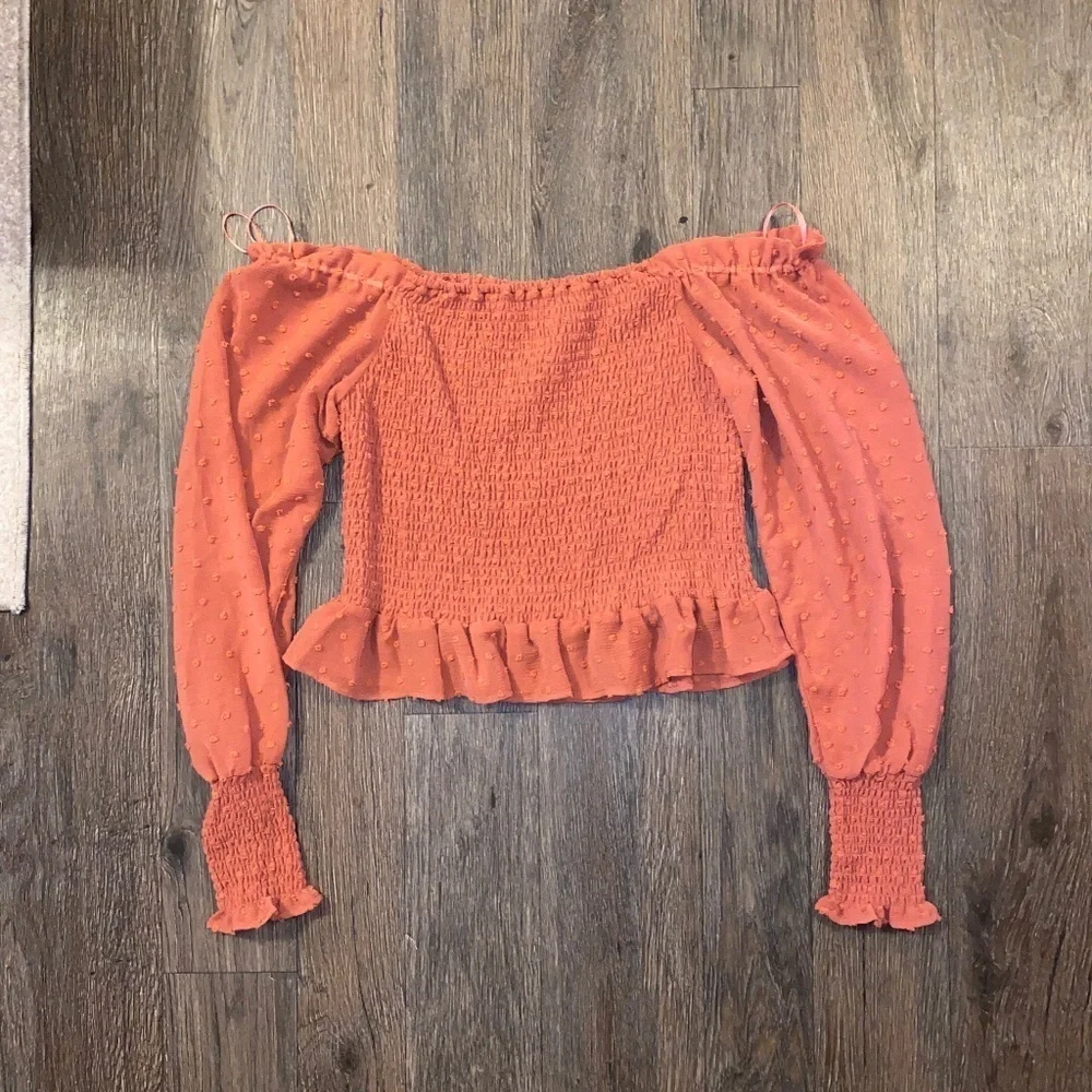 Q+A XL beautiful off shoulder top fall color